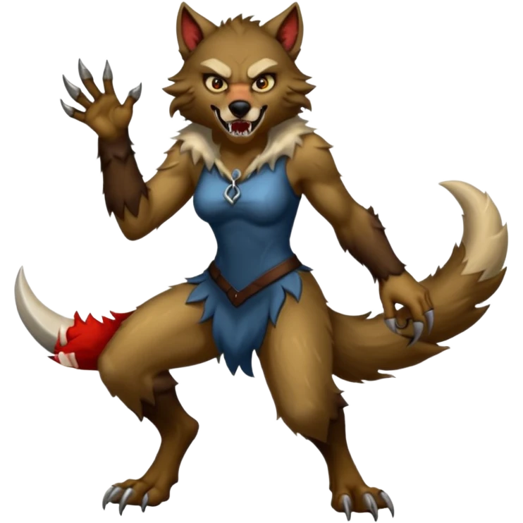 Female wherewolf full body emoji