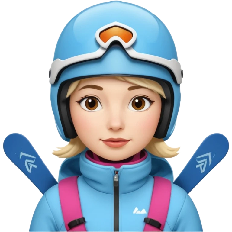 Woman Skiing, Background Matterhorn emoji