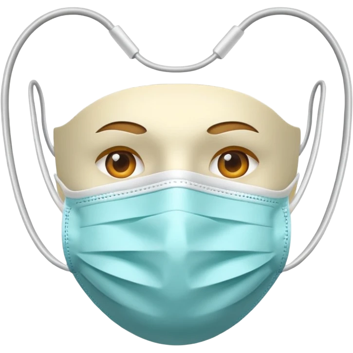 medical mask without face just the medical mask object ( ios / apple style) emoji