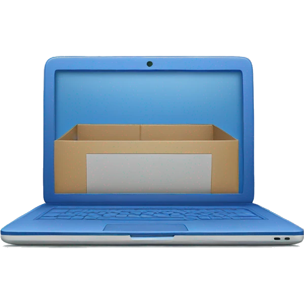 blue laptop emoji