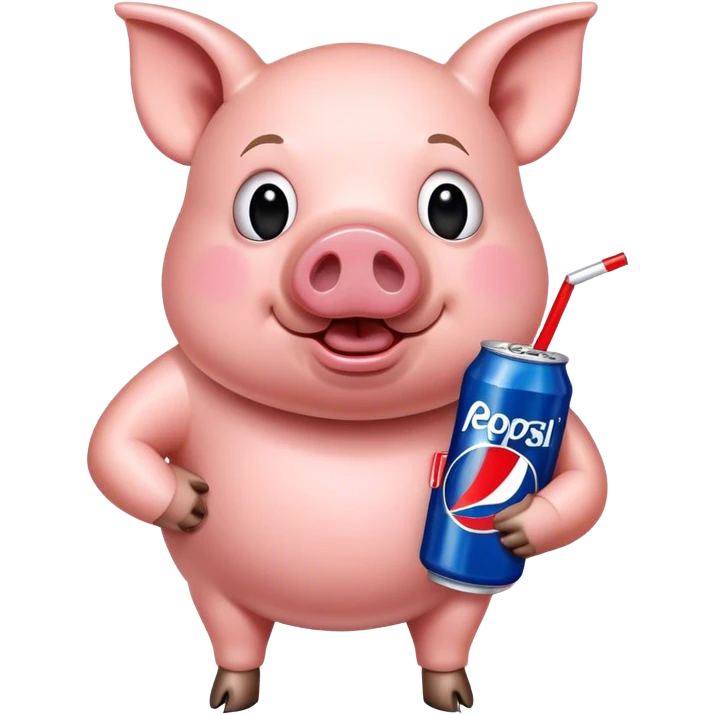 Pig with a Pepsi  emoji