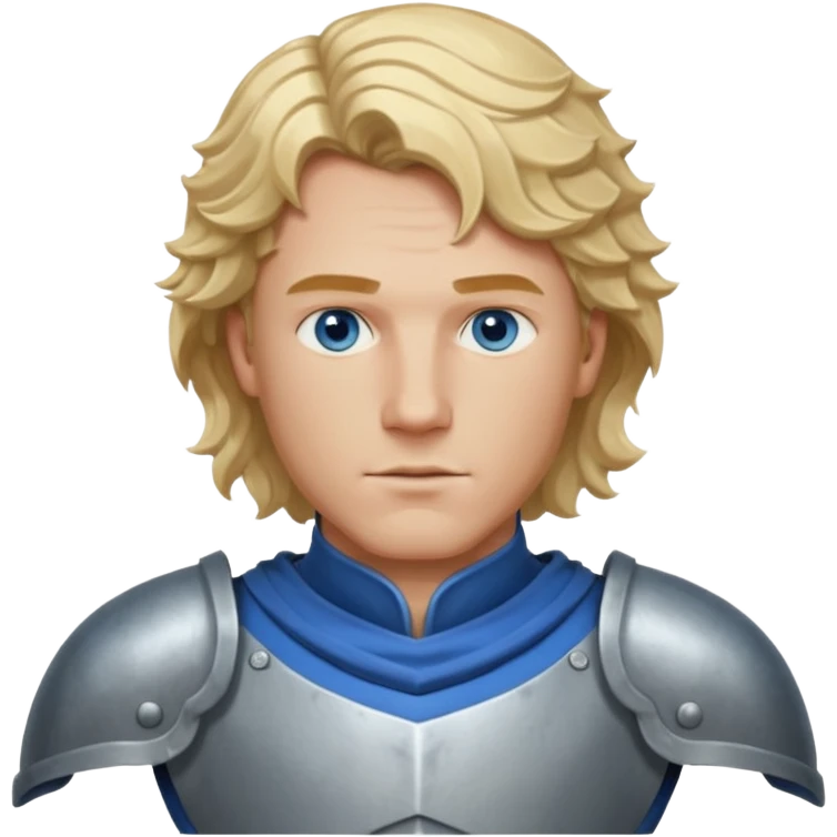 Achille, un uomo coi capelli biondi, ondulati e lunghi fino alle spalle e gli occhi azzurri, deve essere bello e forte e deve dare l' impressione di essere un eroe in guerra e deve avere un' armatura emoji