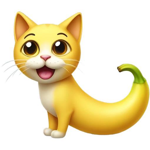 Crying banana cat emoji