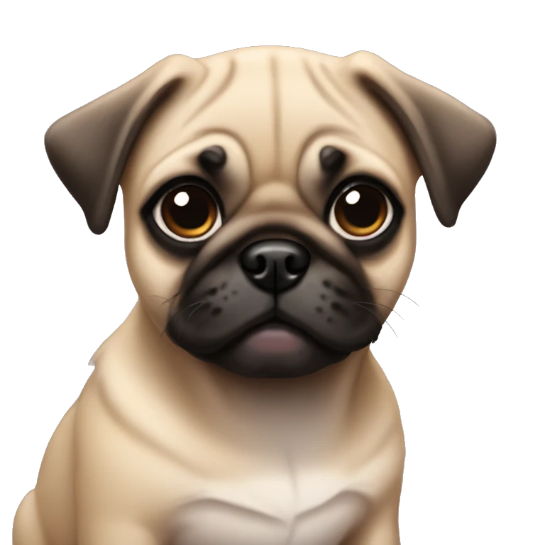 Fawn pug puppy emoji