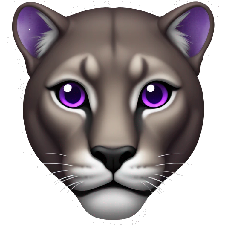 Black and purple cougar emoji