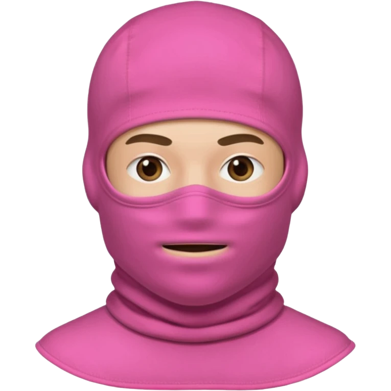 Pink Balaclava male emoji