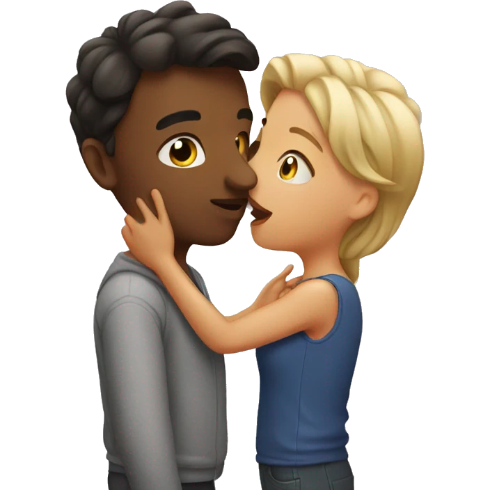 couple kisses emoji