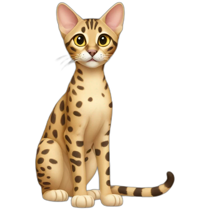 Savannah Cat Full Body emoji