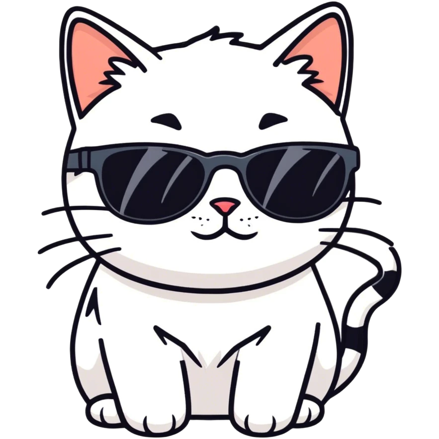 Cat with sunglasses emoji