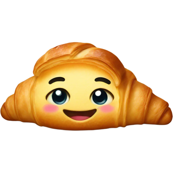 Smiling croissant emoji