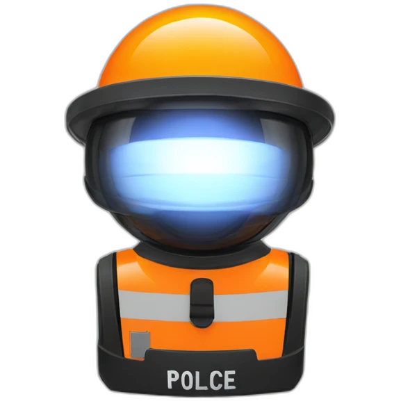 orange police flashing light siren emoji