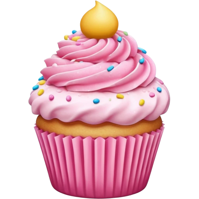 Cupcake with pink icing emoji