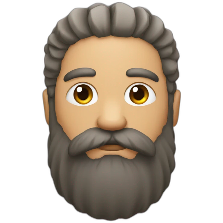 Komodo with beard emoji