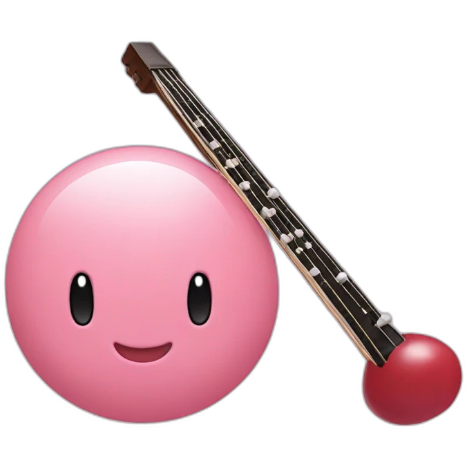 kirby playing otamatone emoji