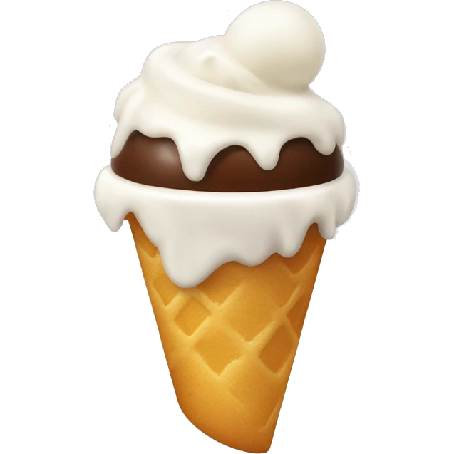Chat qui mange de la crème glacée emoji