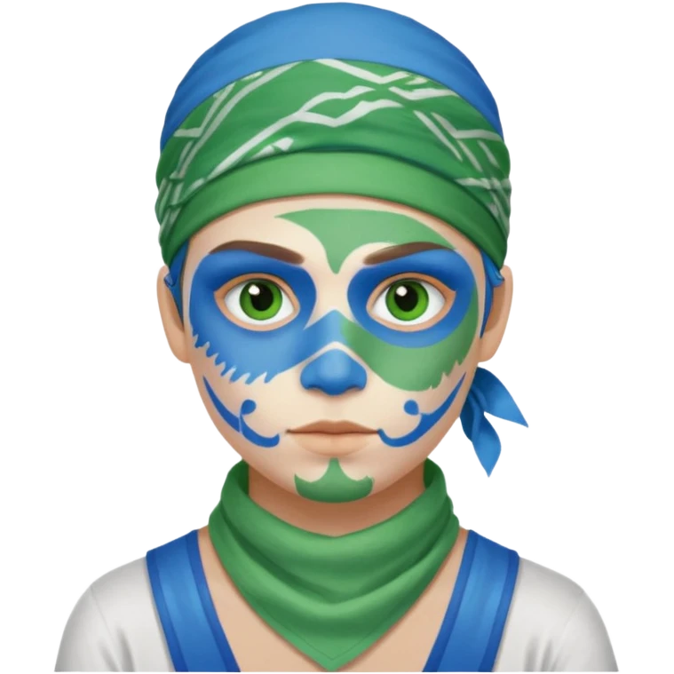 bandera, gitana azul y verde emoji