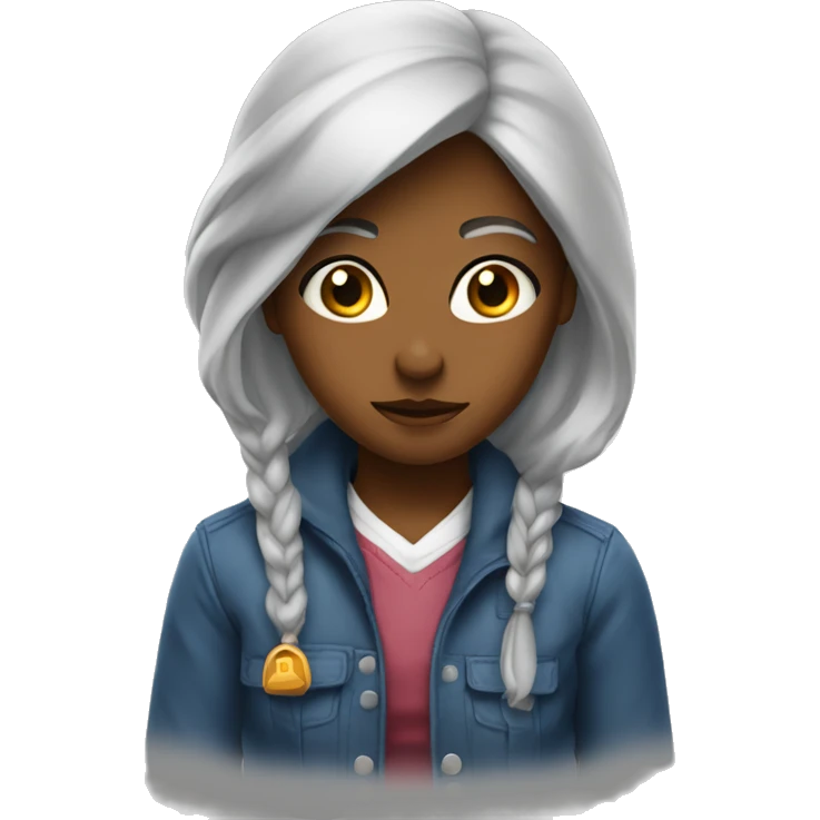 Mysterious girl doesn’t want to talk and participate in class emoji
