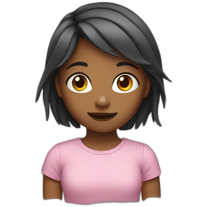 Girl with YouTube emoji