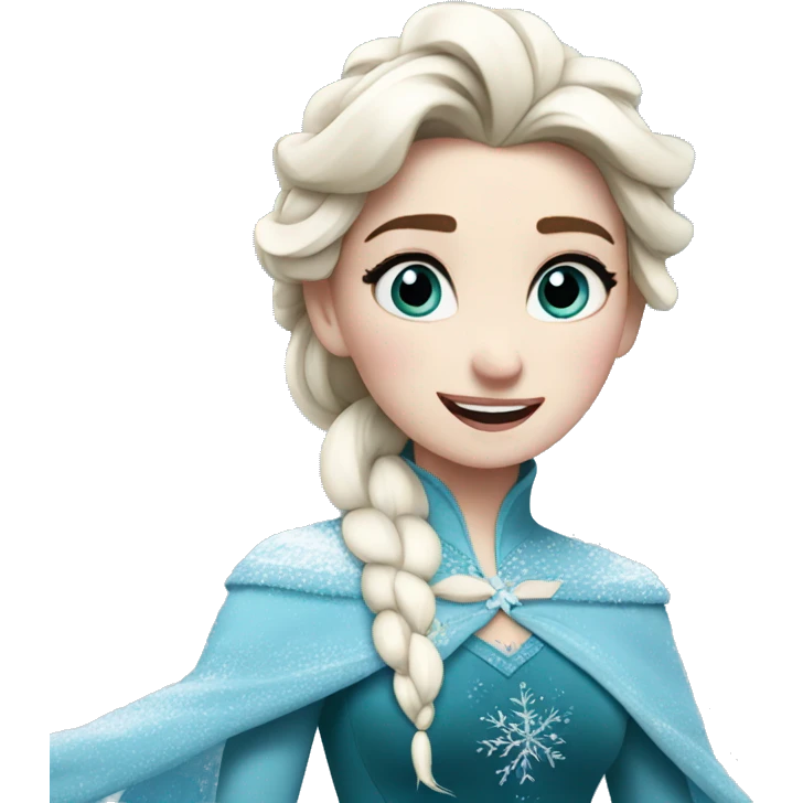 elsa playing in the snow emoji