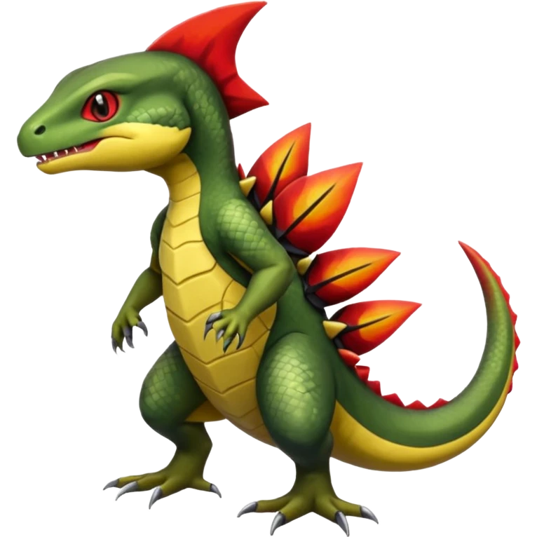Haxorus-Axew-Fraxure-hybrid (full body) emoji