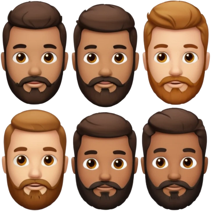 different beard emoji