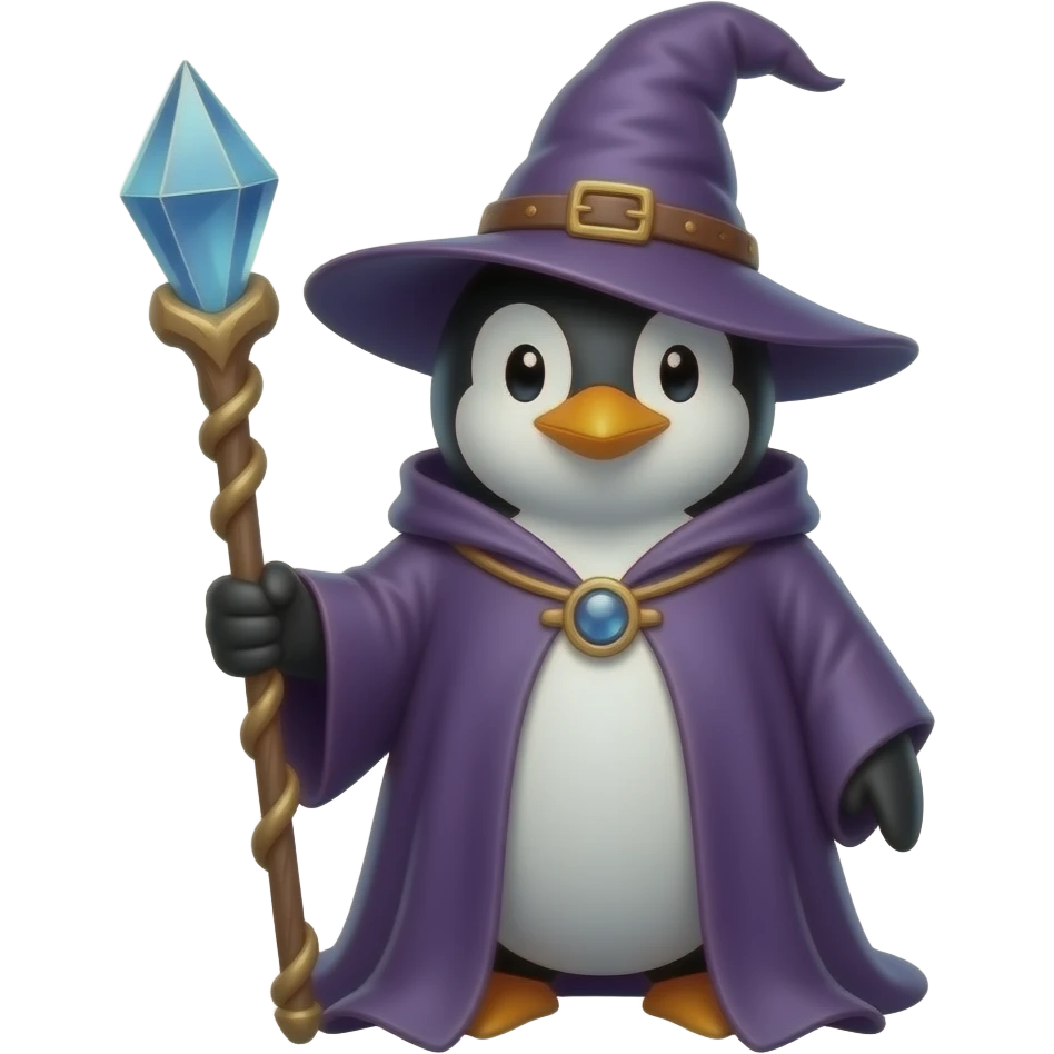Penguin Wizard emoji