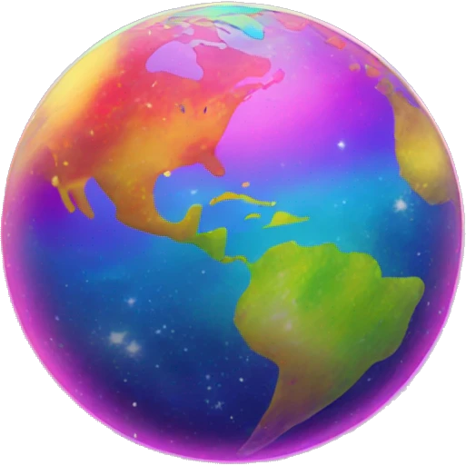 lisa frank planet emoji