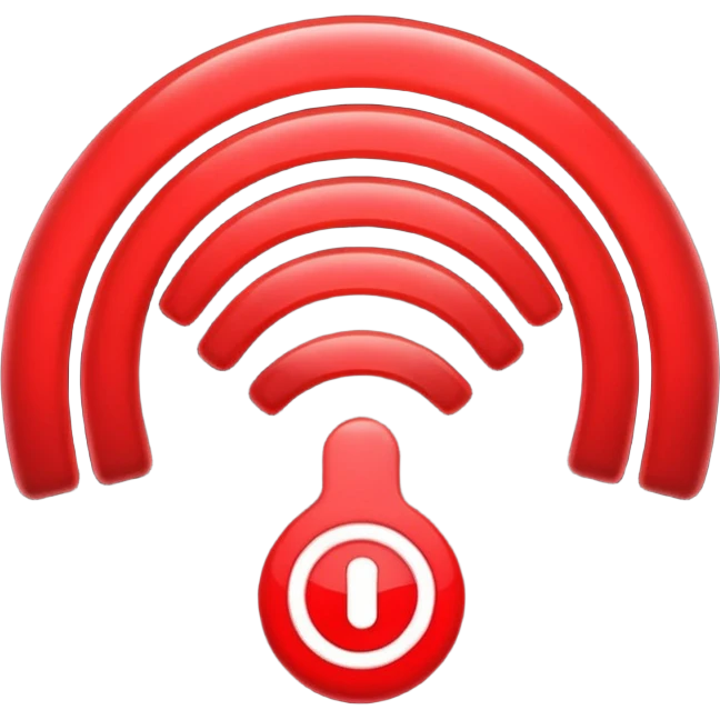 Wifi red emoji