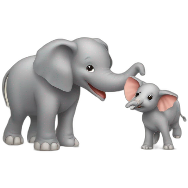 hen kicking an elephant in face emoji