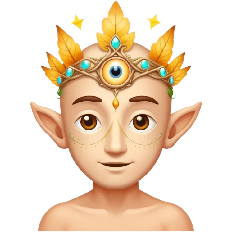 Fairy man celebrating life with third eye emoji
