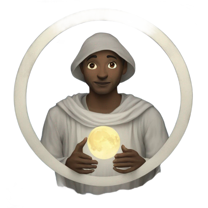 The Moon tarot card emoji