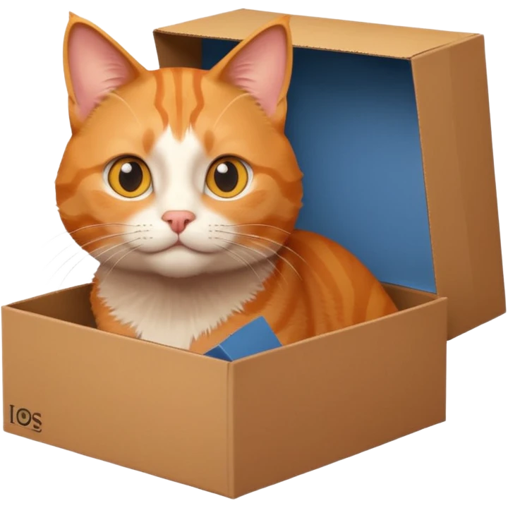 a cat in the box emoji