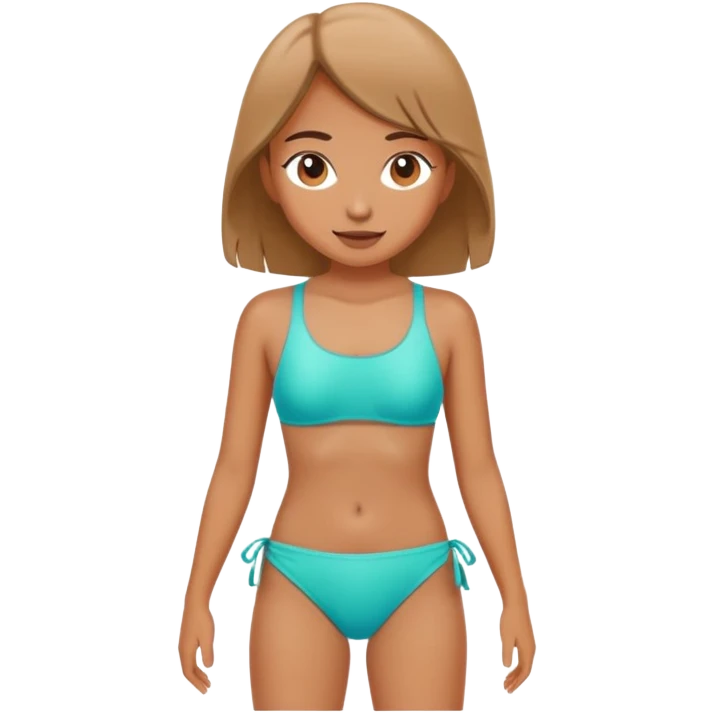 ￼girl in a two-piece bathing suit emoji