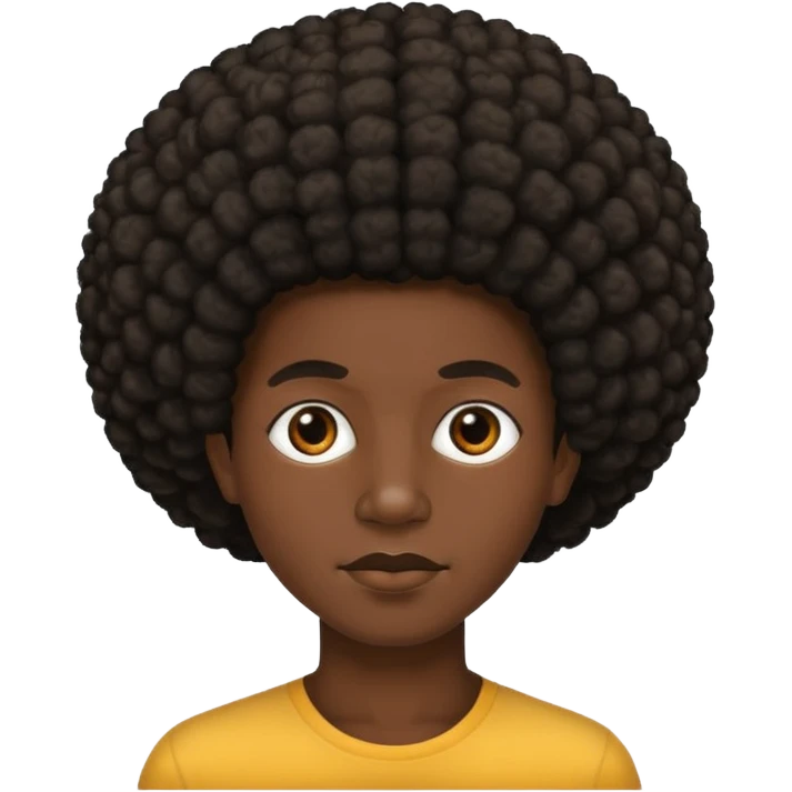 African American with a Afro emoji