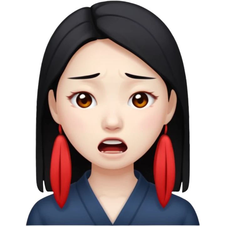 Asian Women in agony emoji