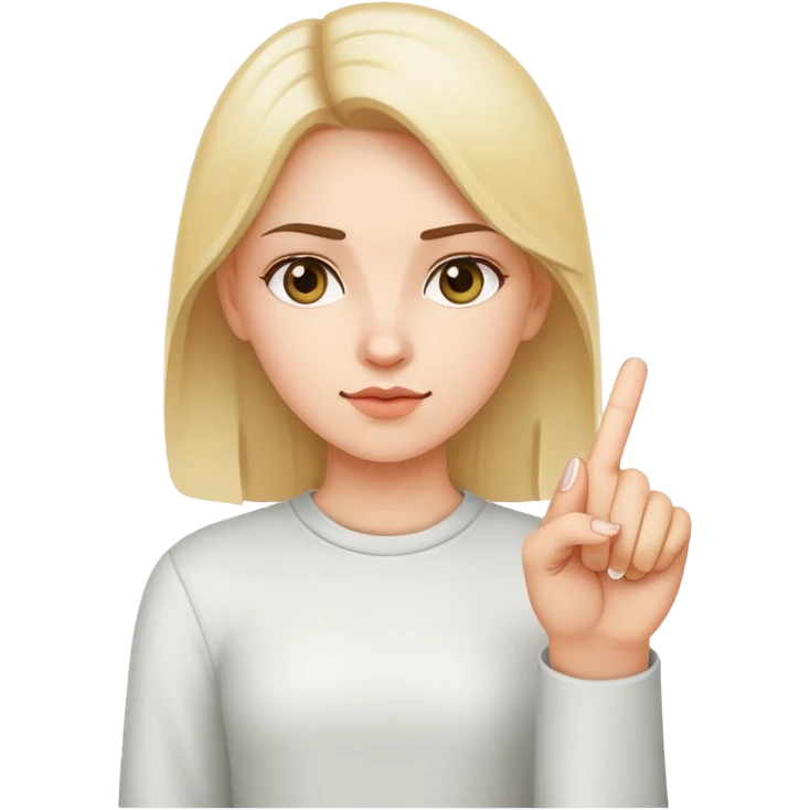 Girl holding up middle finger  emoji