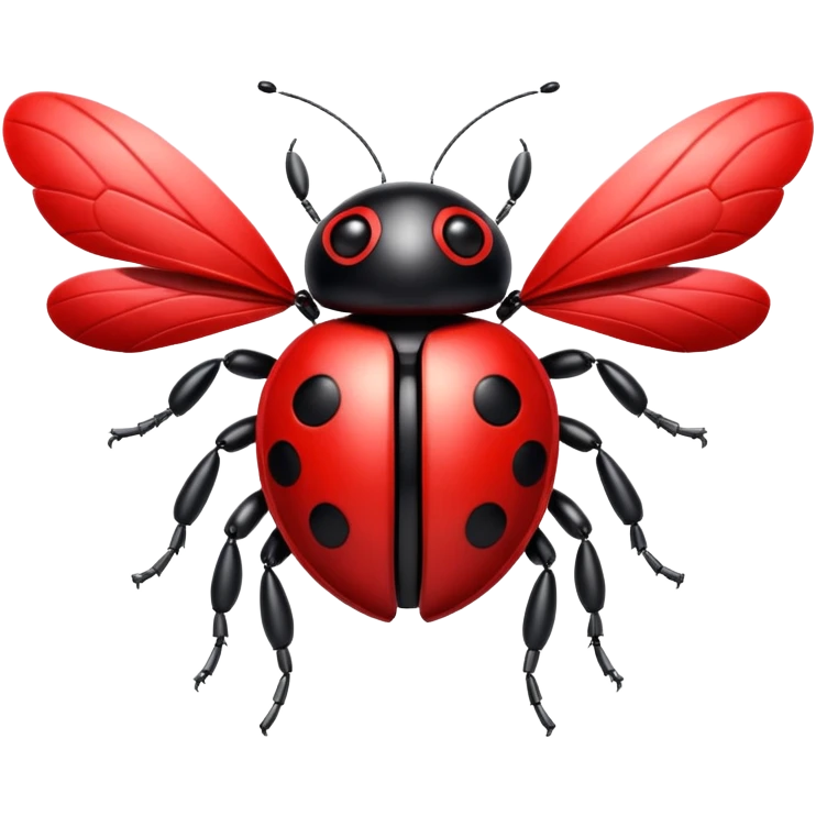 robot ladybug flying emoji