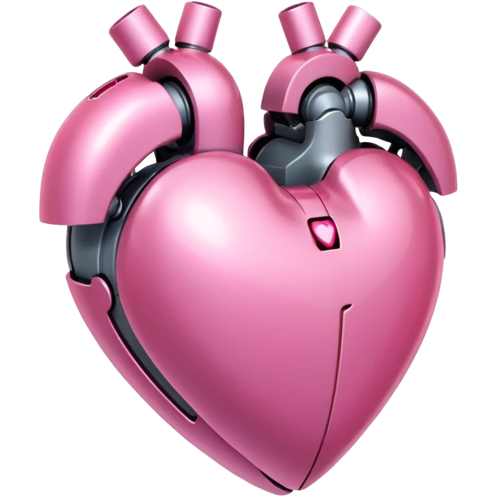 pink robotic heart emoji
