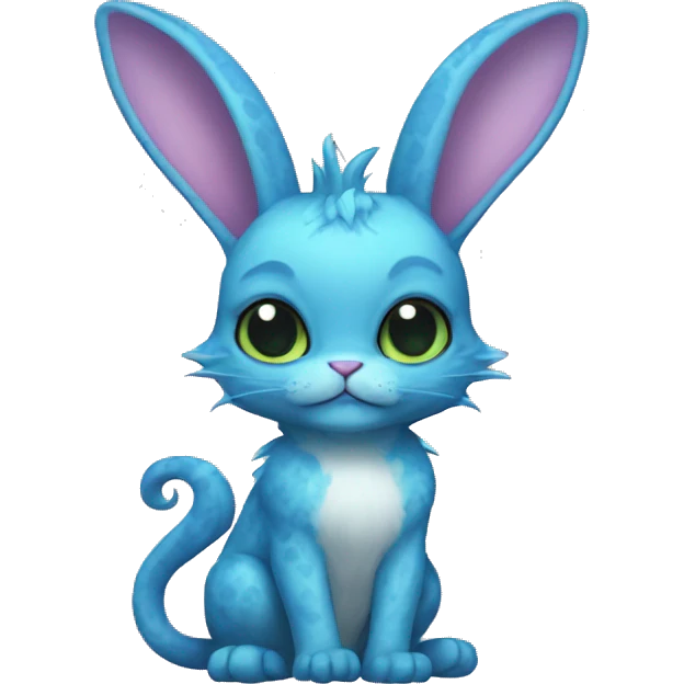 Blue Gremlin Dragon Bunny Cat Sweet Pea Peanut emoji