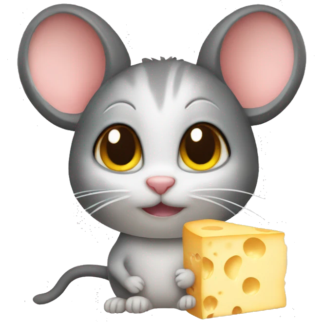 Mouse cat cheese  emoji
