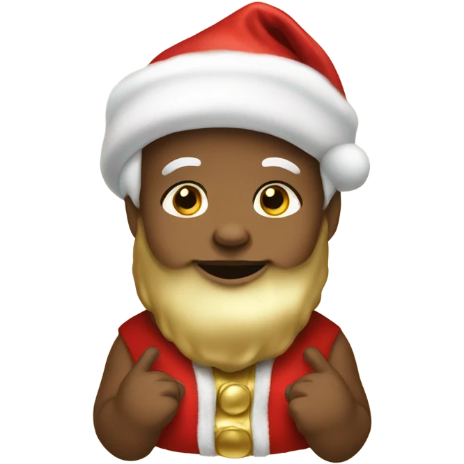 Gold baby Santa emoji