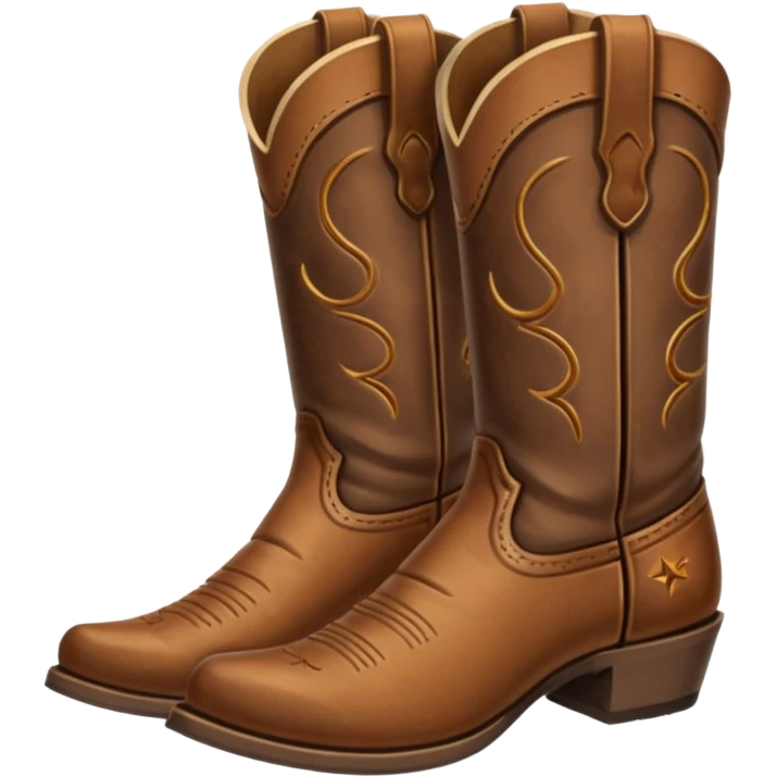 Cow boy boots emoji