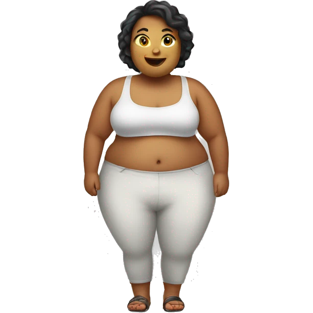 Create a fat girl with a crop on her emoji