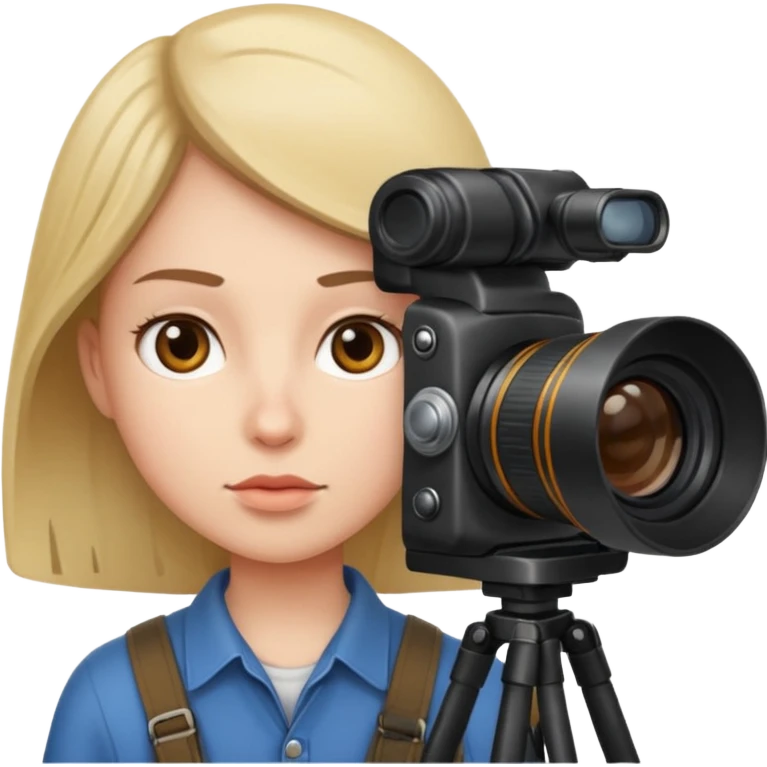 photographer looking into a camera emoji