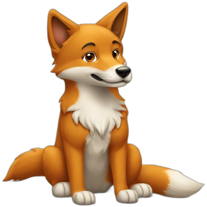 Renard qui mange un chien emoji