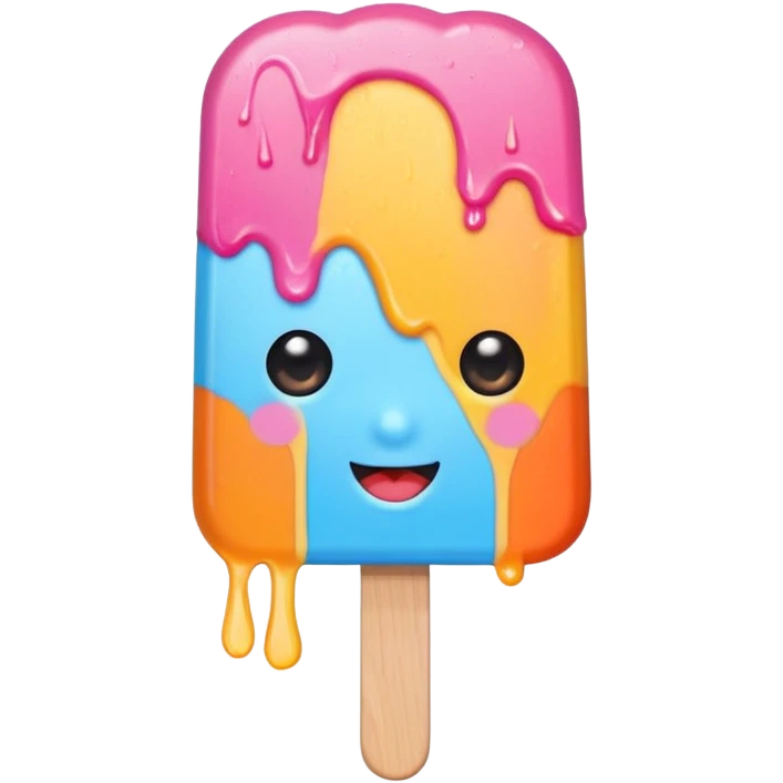 popsicle with eyes and headband wearing emoji