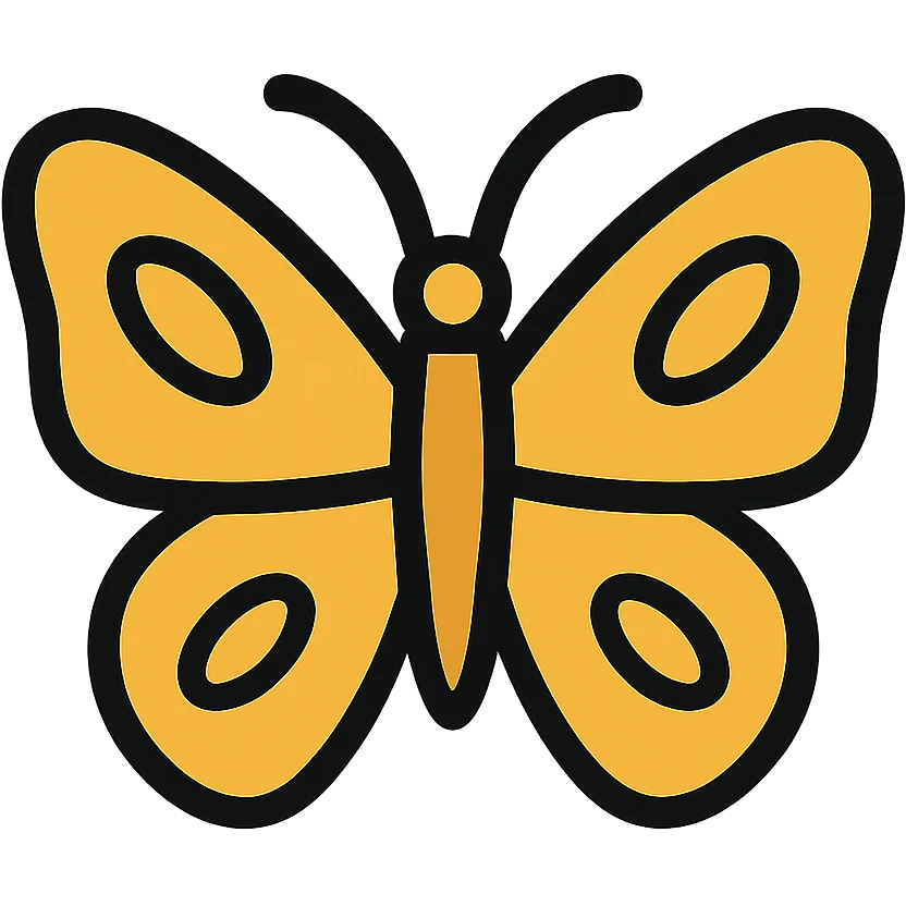 gold butterfly emoji
