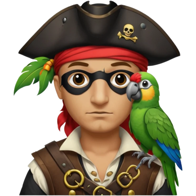 pirate and parrot emoji