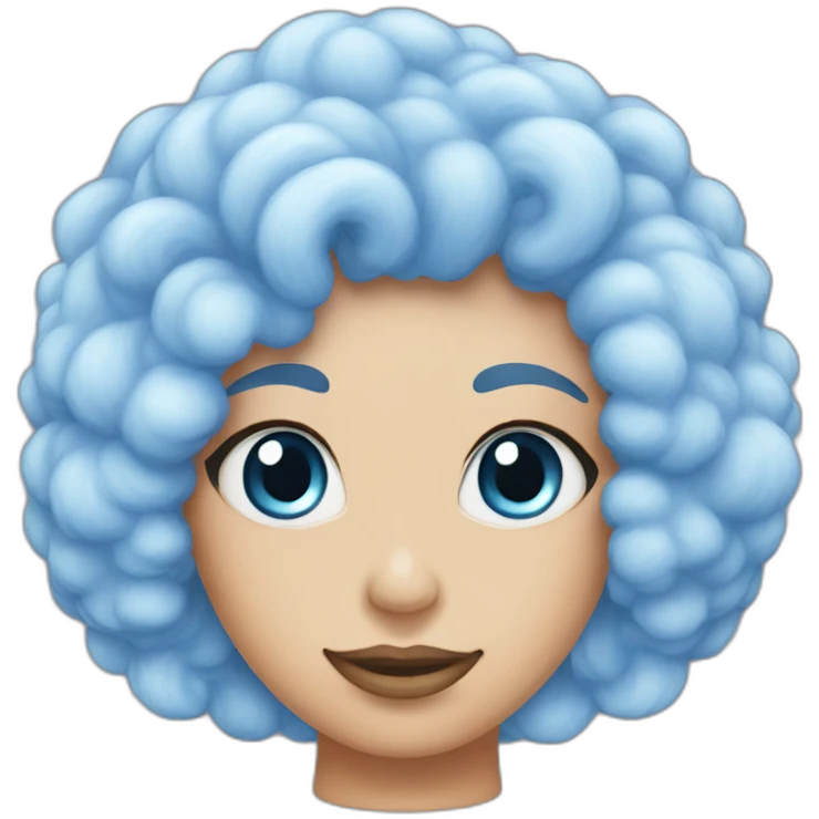 cotton candy blue emoji