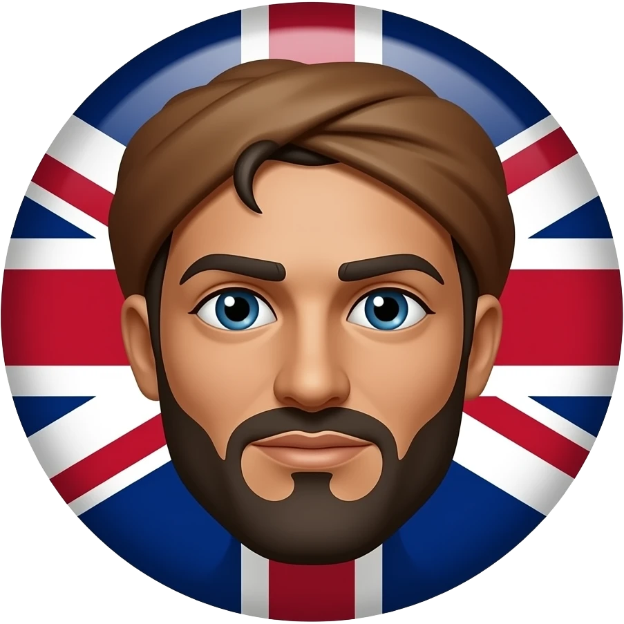 England flag with head of maure emoji